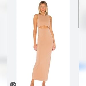 Jonna NBD Revolve Dress Small Tan Sleeveless